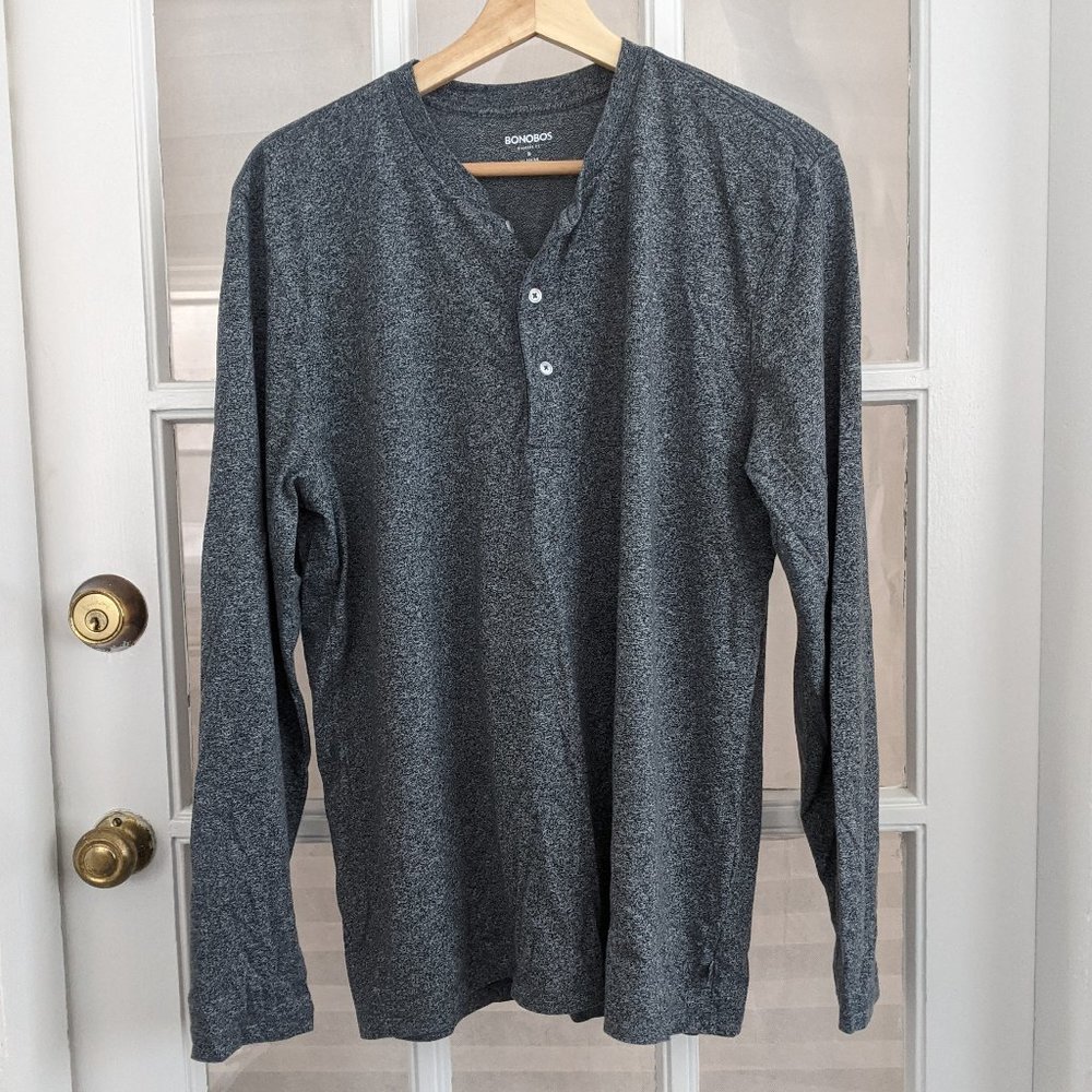 Bonobos Jetsetter Performance Long Sleeve Henley, M